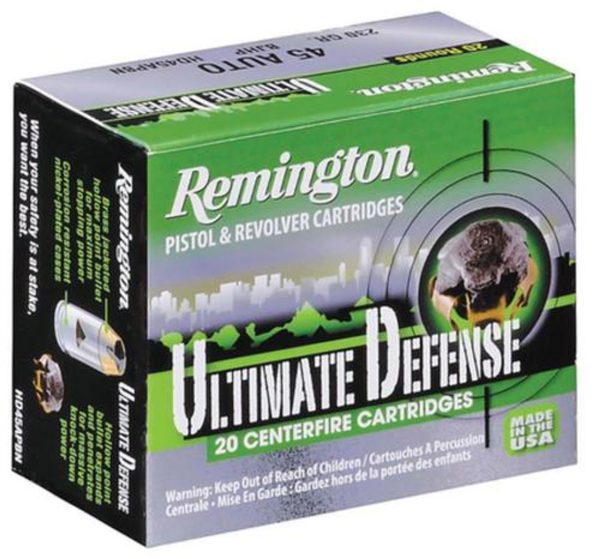 Remington Ultimate Home Defense 9mm 124gr, Brass Jacketed Hollow Point 20rd Box