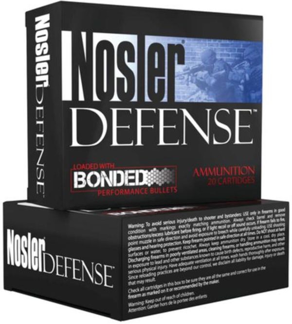 Nosler Defense 9mm, 124 Gr, JHP, 20rd Box