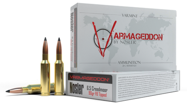 Nosler Varmageddon 6.5 Creedmoor 90gr, Flat Base Tip, 20rd Box