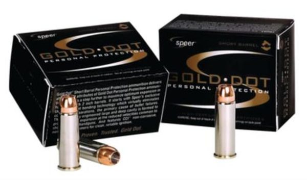 Speer Gold Dot 9mm +P 124 Gr, Hollow Point For Short Barrels, 20rd Box, 25 Box/Case