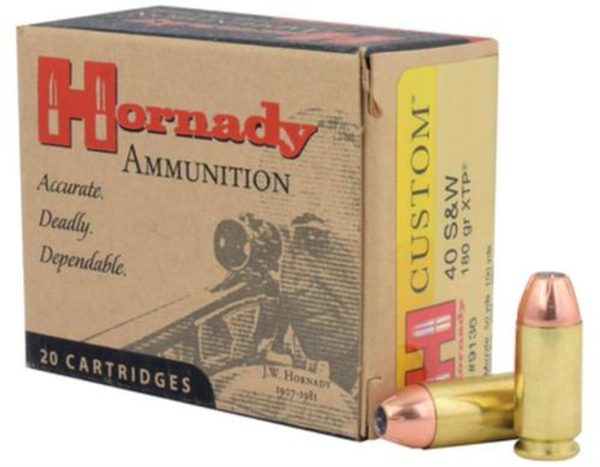 Hornady .40 Smith & Wesson 180gr, Jacketed Hollow Point XTP 20rd Box