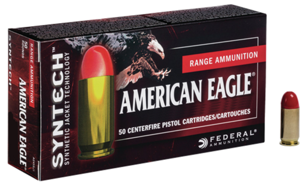 Federal American Eagle Syntech 9mm 150gr, Total Synthetic Jacket, 50rd Box