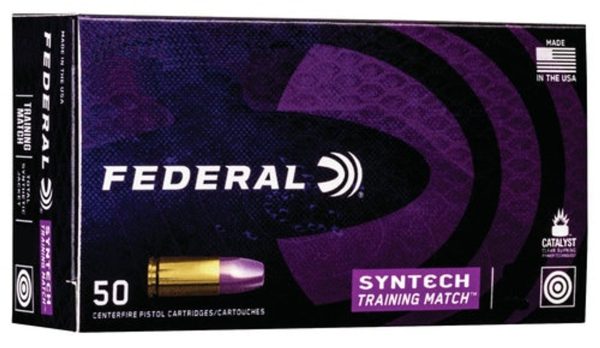 Federal American Eagle Training Match 9mm 124gr, Total Syntech Jjacket, Flat Nose, 50rd Box