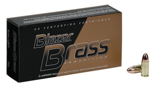 CCI Blazer Brass Ammo 9mm 147gr, Full Metal Jacket, 50rd Box