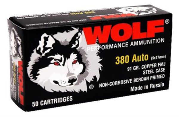 Wolf 9mm, 115 Gr, FMJ, Steel Case, 800rd/Case, Can