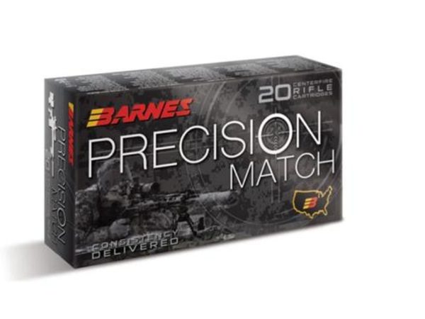 Barnes Precision Match .308 Win 175gr, Open Tip Match, 20rd Box