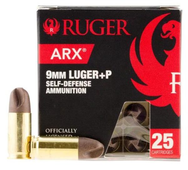 Ruger ARX Defense Ammo, 9mm, 80gr, 25rd/Box