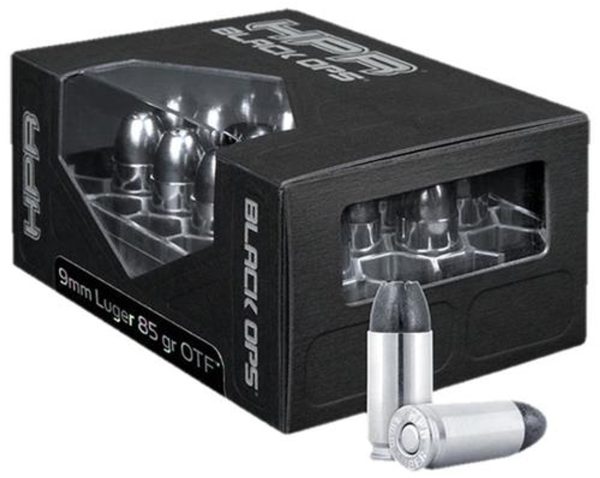 HPR Ammunition HyperClean Black Ops 9mm +P 115 Tac-XP Jacketed Hollow Point