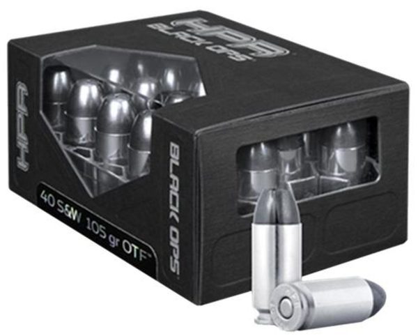 HPR Ammunition BlackOps 40S&W Open Tip Frangible 105 gr, 20rd/Box