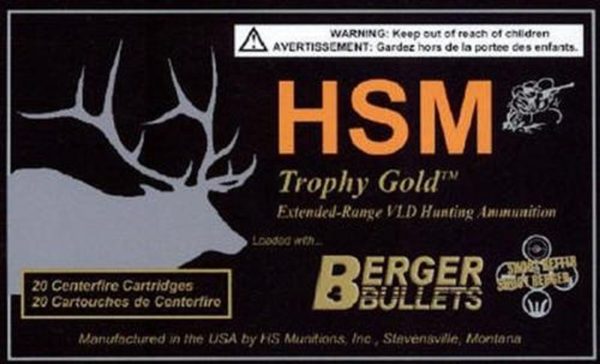 HSM Trophy Gold 308 Winchester (7.62 NATO) BTHP 168 gr, 20Rds