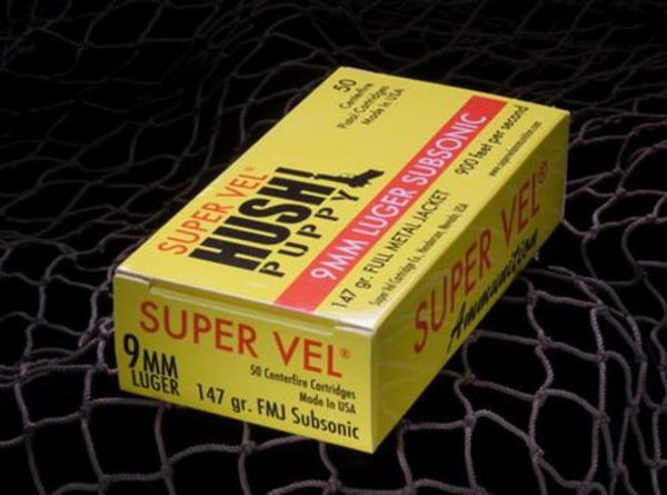 Super Vel 9mm +P 147gr, Hushpuppy 50rd Box