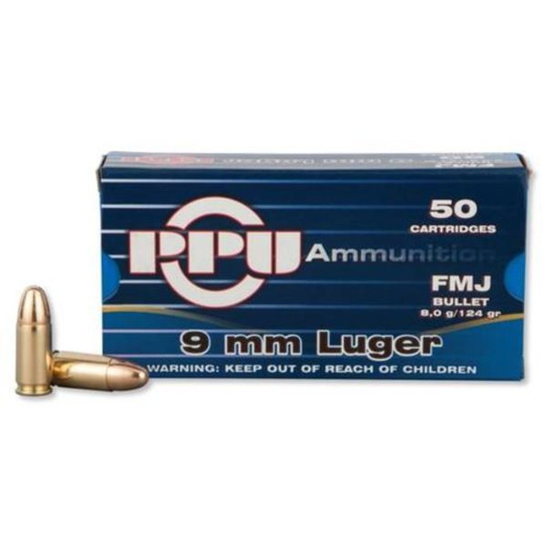 Prvi Partizan 9mm, 124 Gr, FMJ, 50rd/Box