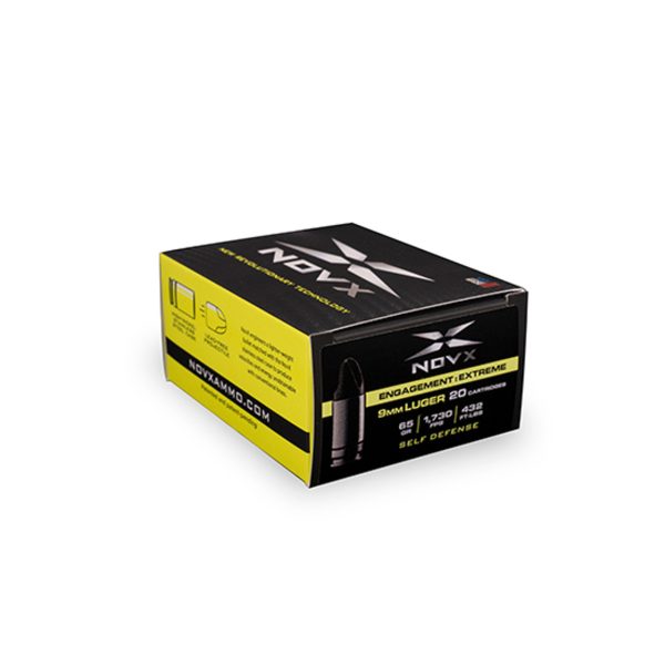 NOVX Engagement Extreme 9mm, 65gr, External Hollow Point, 20rd Box