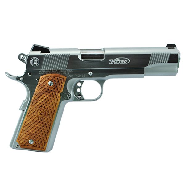 American Classic II 1911, 9mm, 5" Barrel, Chrome Finish, Silver, Novak-Style Sights, Manual Thumb Safety, 9rd