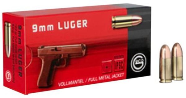 Ruag Geco 9mm 124gr, Full Metal Jacket, 50rd Box, 20 Box/Case