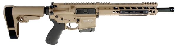 ALEXANDER ARMS Highlander 50 Beowulf 12" 7rd Flat Dark Earth Cerakote Black Polymer Grip Adjustable SBA3 Pistol Brace