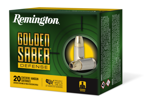 Remington Golden Saber Defense 9mm, 124gr, BJHP, 20Bx/25Cs