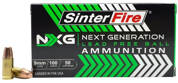 SinterFire Next Generation 9mm, 100gr, Lead Free Ball, 50rd Box