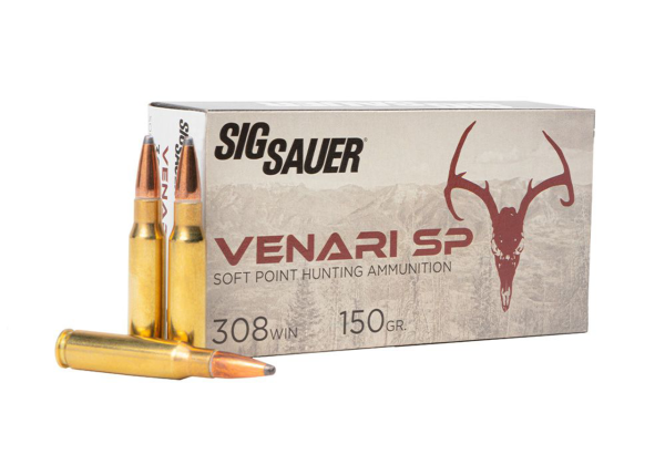 Sig Venari 308 Win 7.62x51mm 150gr, Soft Point, 20rd Box