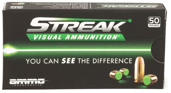 Ammo Inc Streak Visual (GREEN) 9mm, 124gr, TMC, 50Bx/20Cs - Image 2