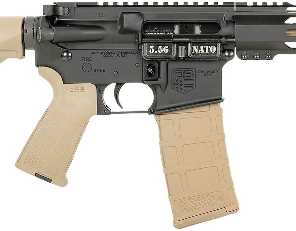 Diamondback DB15 FDE Optic Package 5.56/223 16" Barrel, 15" Handguard, Viridian Red Dot, 30rd Mag - Image 2