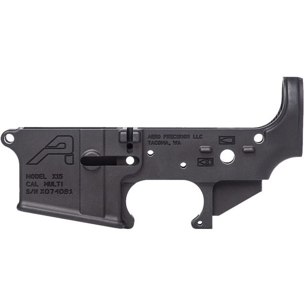 AERO Stripped AR-15 Gen 2 Lower Receiver, Multi-Caliber, Black Aluminum