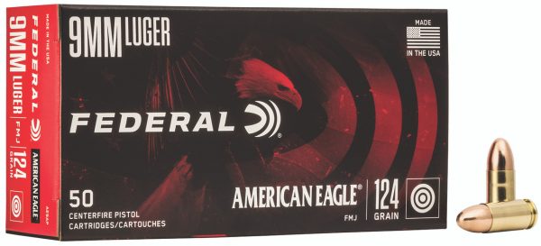 Federal Standard 9mm, Full Metal Jacket 124gr, 50rd Box