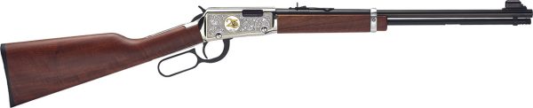 Henry 25th Anniversary Lever Action .22 LR, 18.5" Barrel, Nickel Plated Engraved Receiver, American Walnut Stock, 15rd