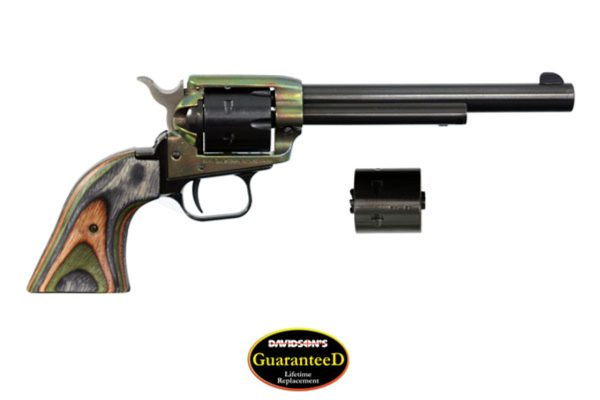 Heritage Rough Rider 22LR/22 Mag 6.5" 6rd Camo Lam Grip Case Hardened - Image 2