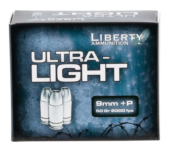 Liberty Ultra-Light 9mm,+P, 50gr, Copper Hollow Point, 20rd Box