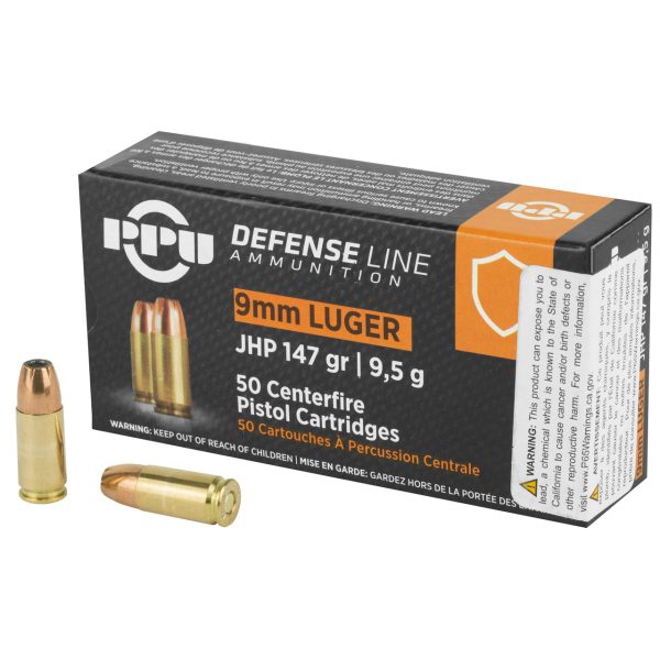 Prvi Partizan Defense 9mm, 147Gr, Jacketed Hollow Point, 50rd Box