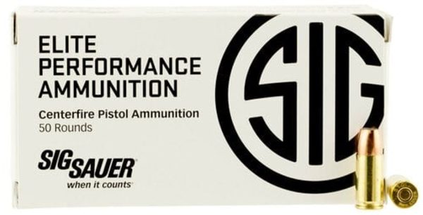 Sig Elite Performance 9mm, 124gr, JHP, 50rd Box