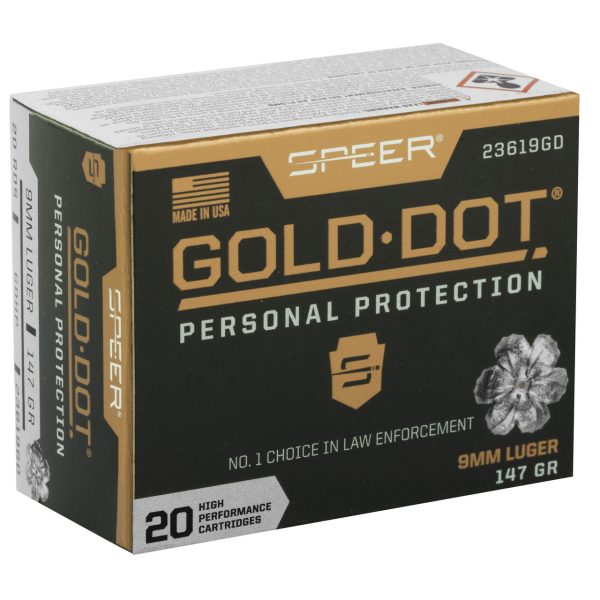 Speer Gold Dot Personal Protection 9mm, 147gr, Hollow Point, 20rd Box - Image 2