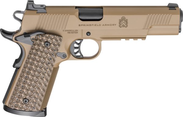 Springfield 1911 TRP 45 ACP, 5" Barrel, Coyote Brown Cerakote, G10 Grips, 3x8rd Mags